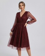 V-Neck Slim Fit Cocktail Dress