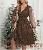 V-Neck Slim Fit Cocktail Dress