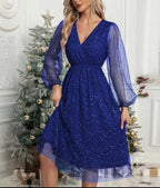 V-Neck Slim Fit Cocktail Dress
