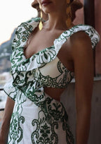Sorrento Embroidered Cotton Summer Maxi Dress