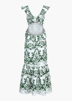 Sorrento Embroidered Cotton Summer Maxi Dress