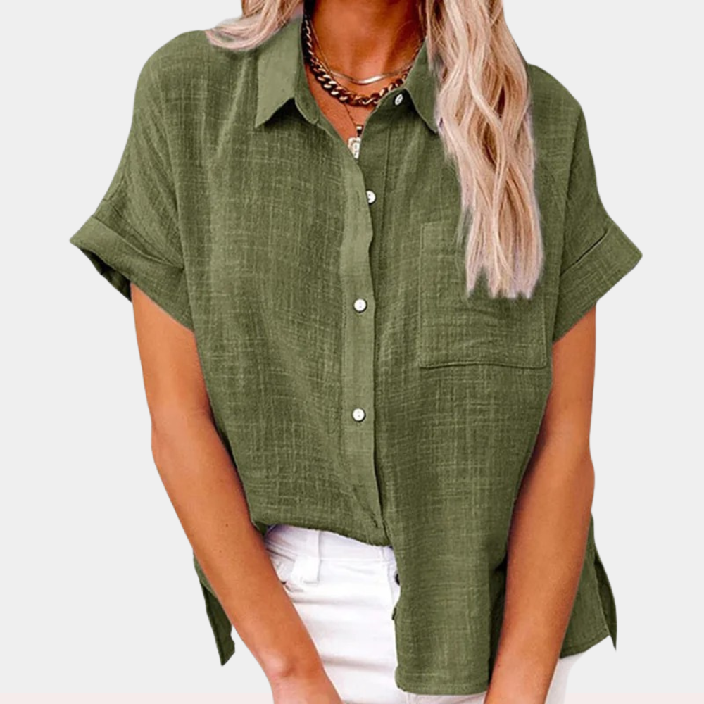Claudia Lightweight Shirt with Front Pocket