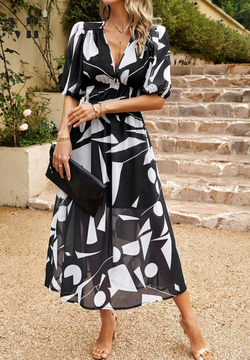 Monica Elegant Floral Dress
