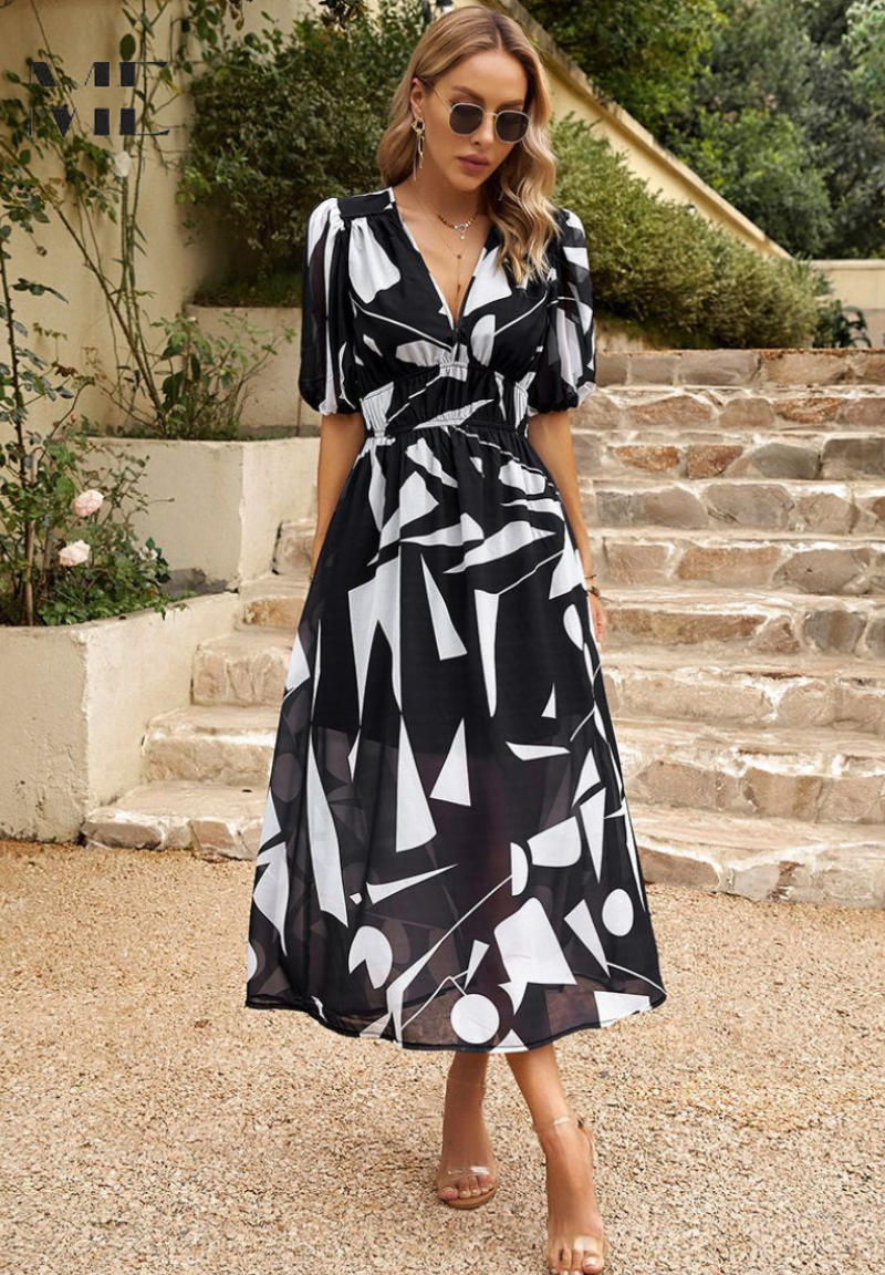 Monica Elegant Floral Dress
