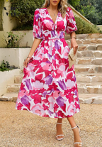 Monica Elegant Floral Dress