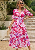 Monica Elegant Floral Dress
