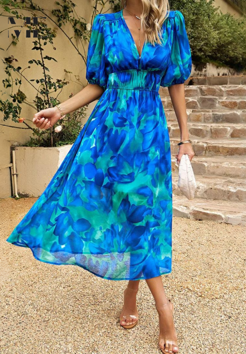 Monica Elegant Floral Dress