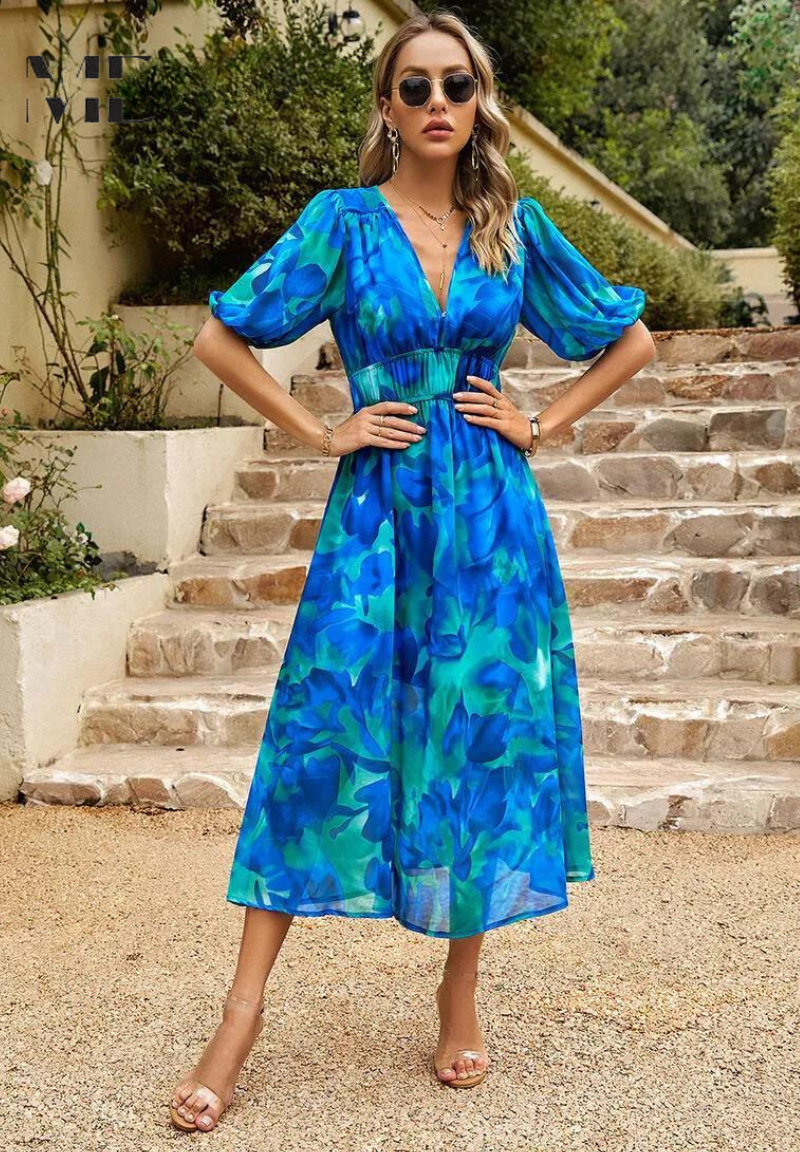 Monica Elegant Floral Dress