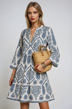 Boho V-Neck Summer Midi Dress