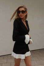 Monochrome Blazer Mini Dress