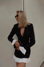 Monochrome Blazer Mini Dress