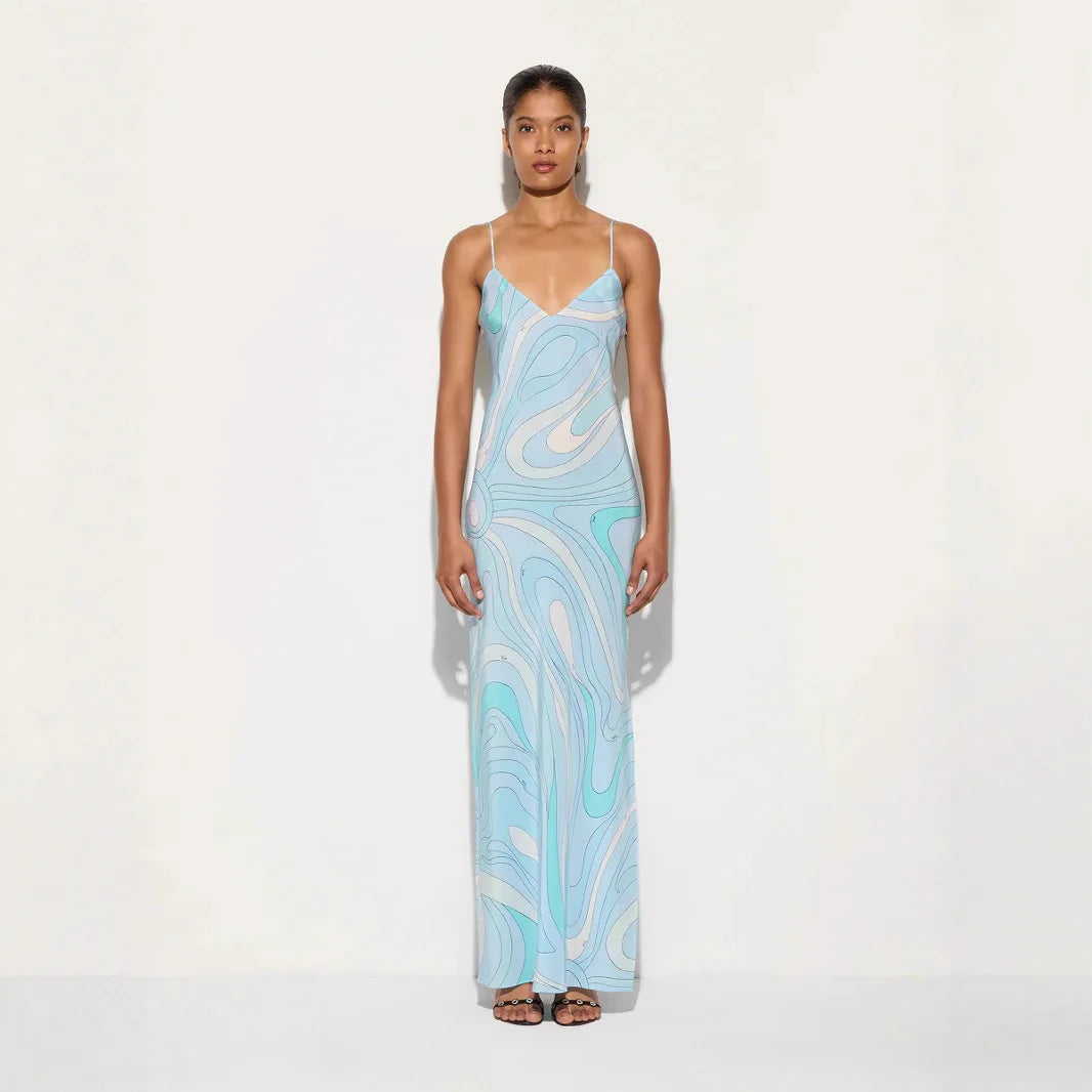 Printed Slip Maxi Dress