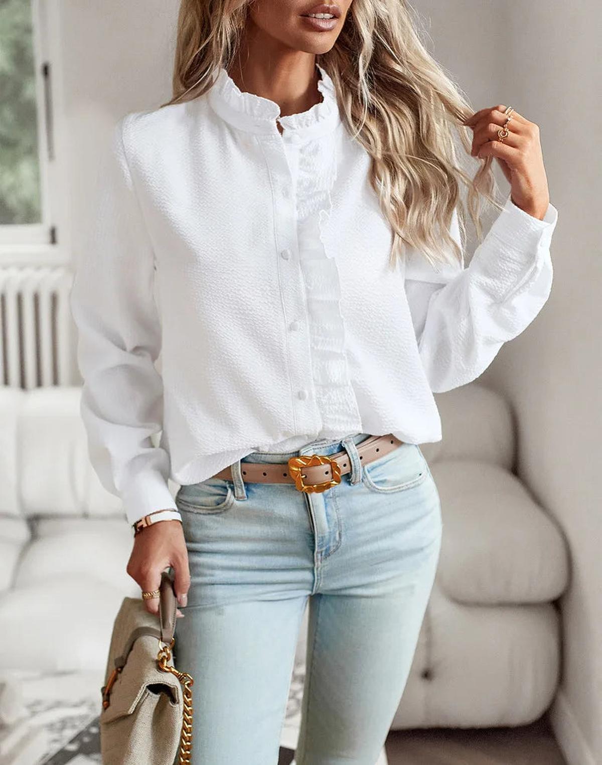 Elegant Cotton Button-Up Top