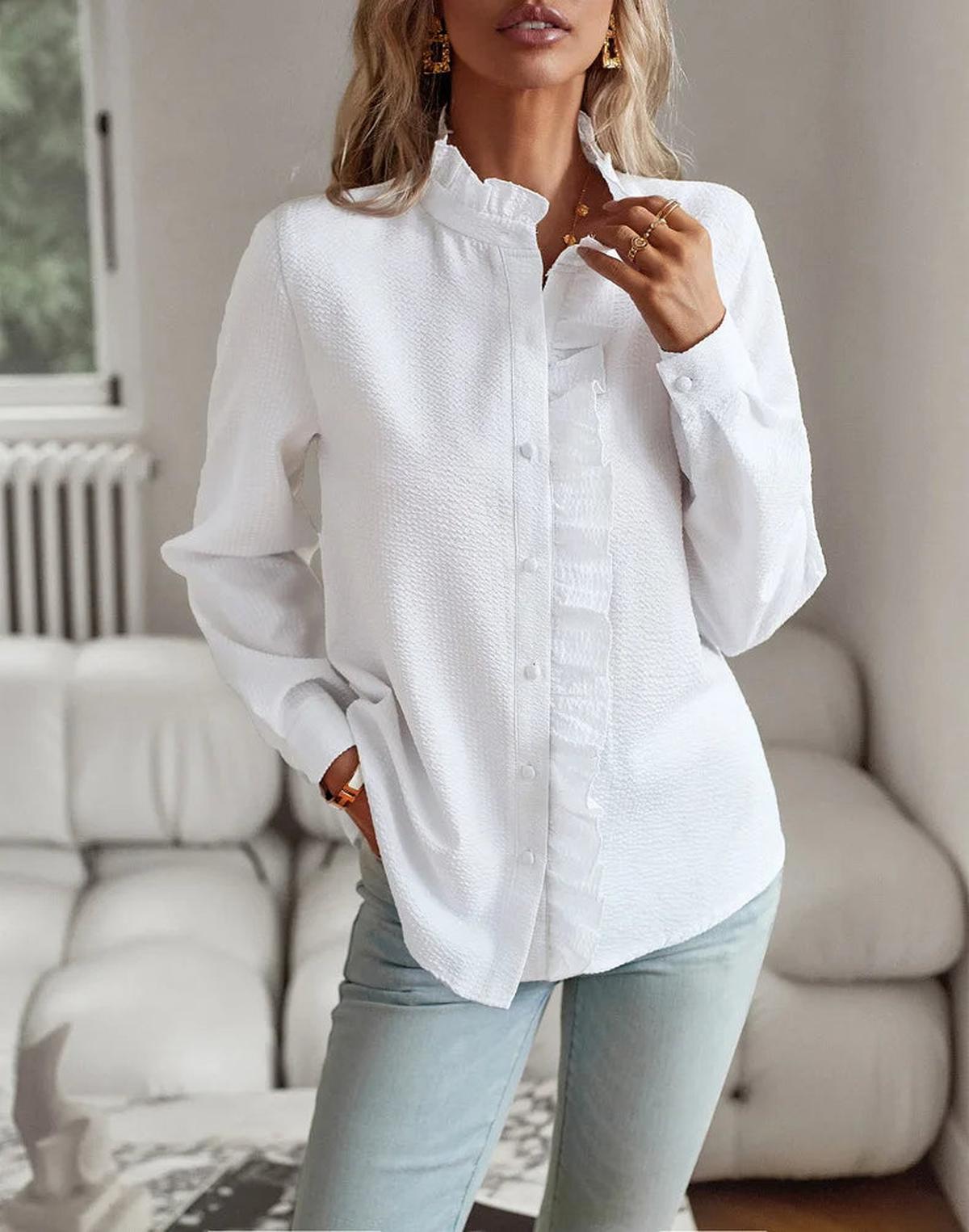 Elegant Cotton Button-Up Top