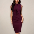 Formal Sleeveless Sheath Midi Dress
