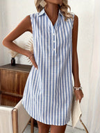 Bethany Striped Shirt Dress