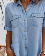 Jennifer Lightweight Denim-Look Dress