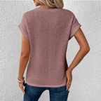 Amber Twist Front Waffle Knit Top