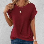 Amber Twist Front Waffle Knit Top