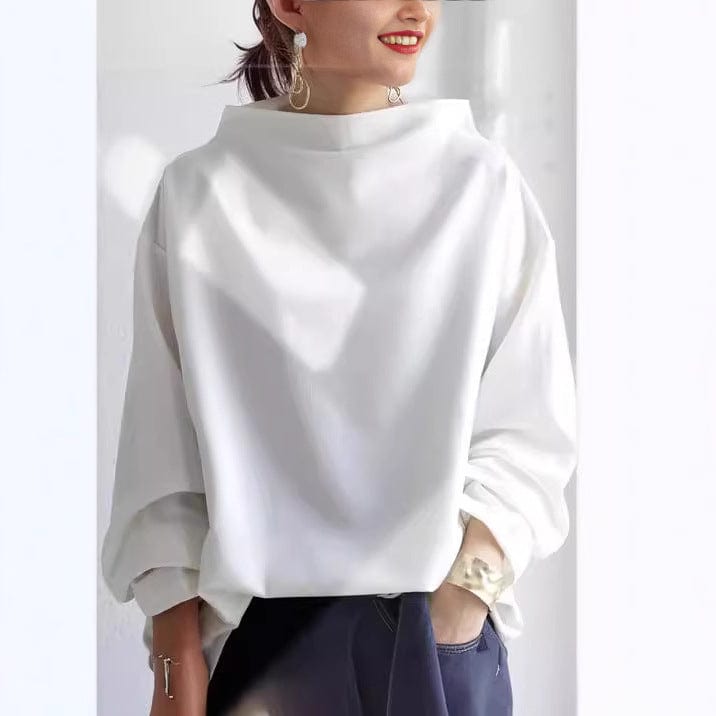 Angela Oversized Funnel Neck Top