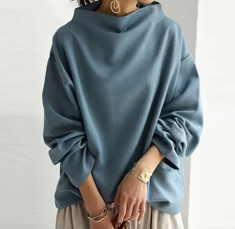 Angela Oversized Funnel Neck Top