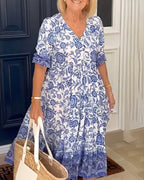 Aria Floral V-Neck Dress