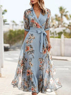 Stacey V-Neck Midi Dress