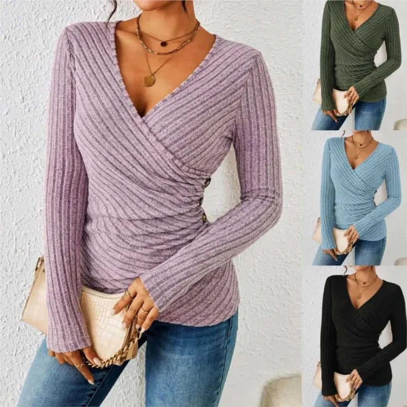Barbara V-Neck Wrap Top