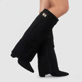 Connor Women’s Leather Thigh-High Boots with Buckle