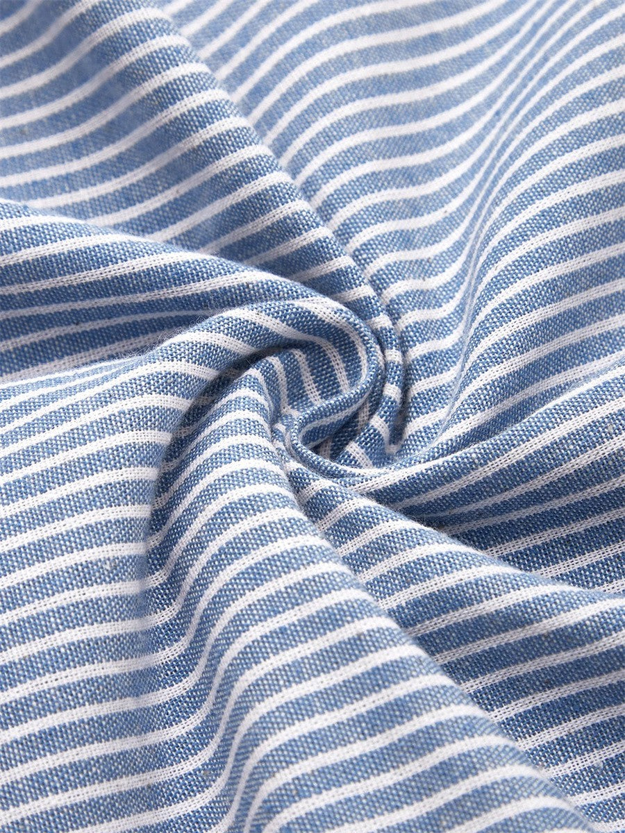 Kay Striped Midi Dress with Buttons