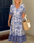Aria Floral V-Neck Dress