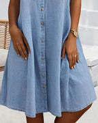 Jennifer Lightweight Denim-Look Dress