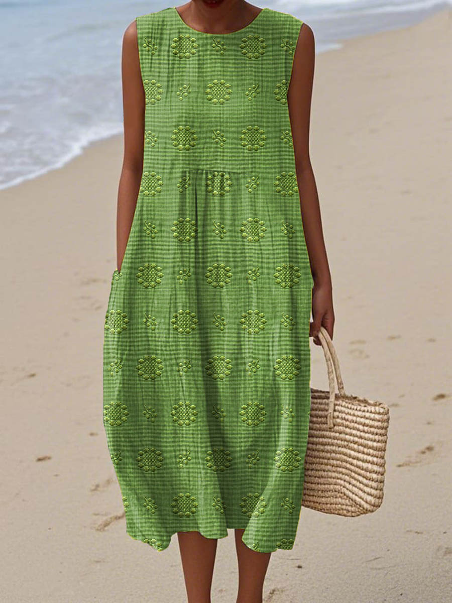 Roxanne Sleeveless Dress with Pockets