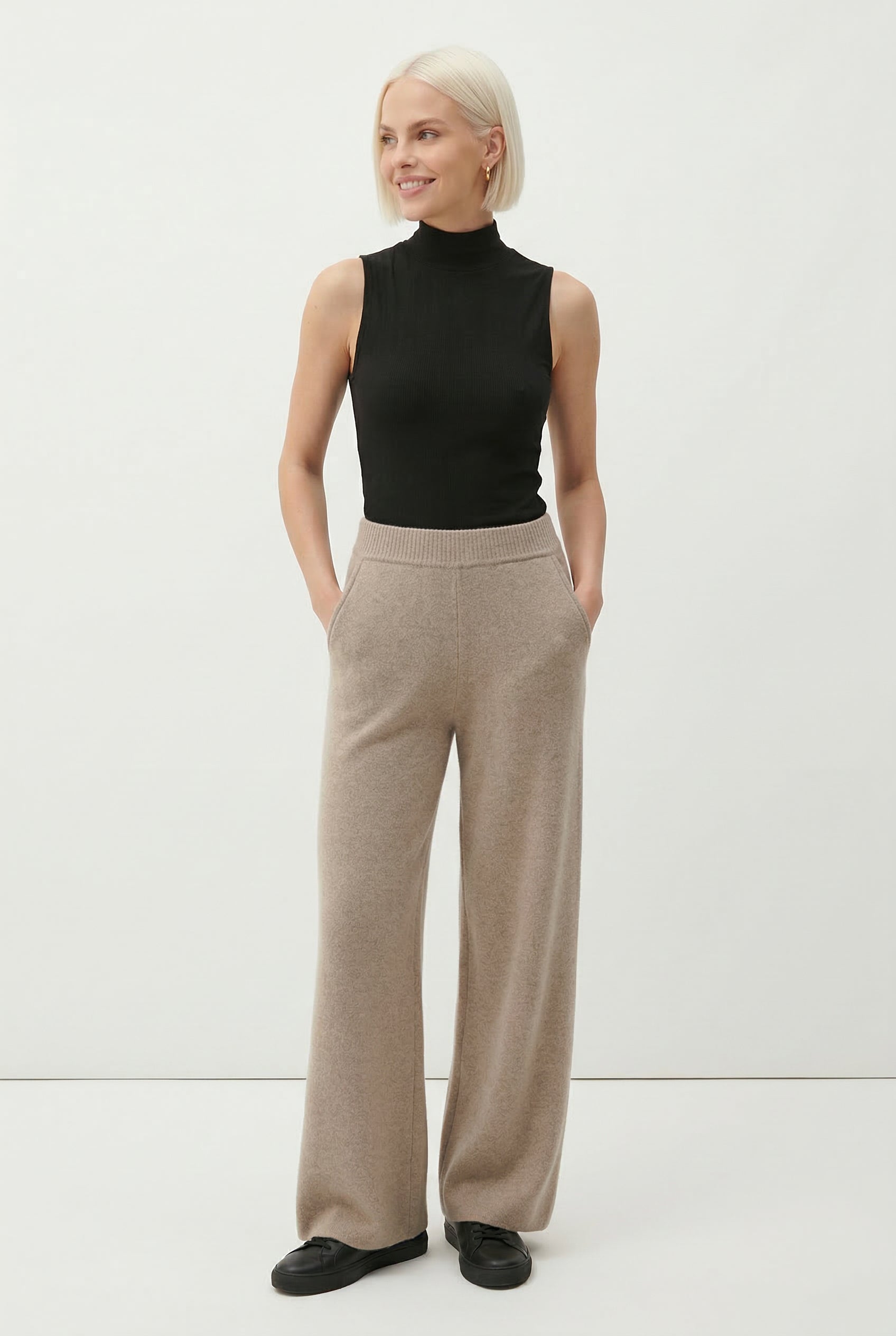 Harlow Wide-Leg Knit Trousers