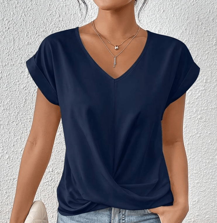 Hallie V-Neck Twist Front Top