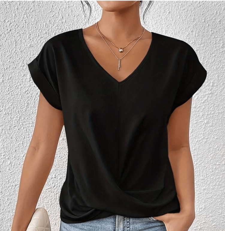 Hallie V-Neck Twist Front Top