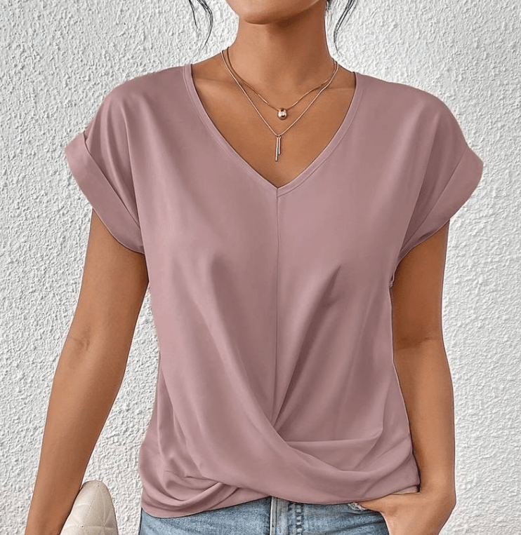 Hallie V-Neck Twist Front Top
