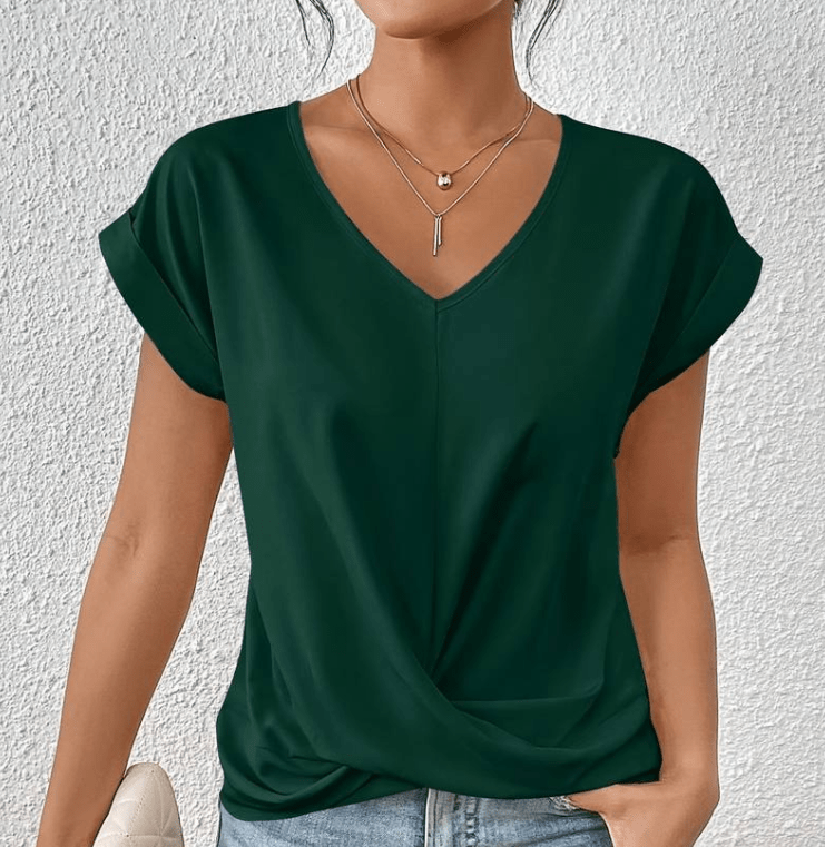Hallie V-Neck Twist Front Top