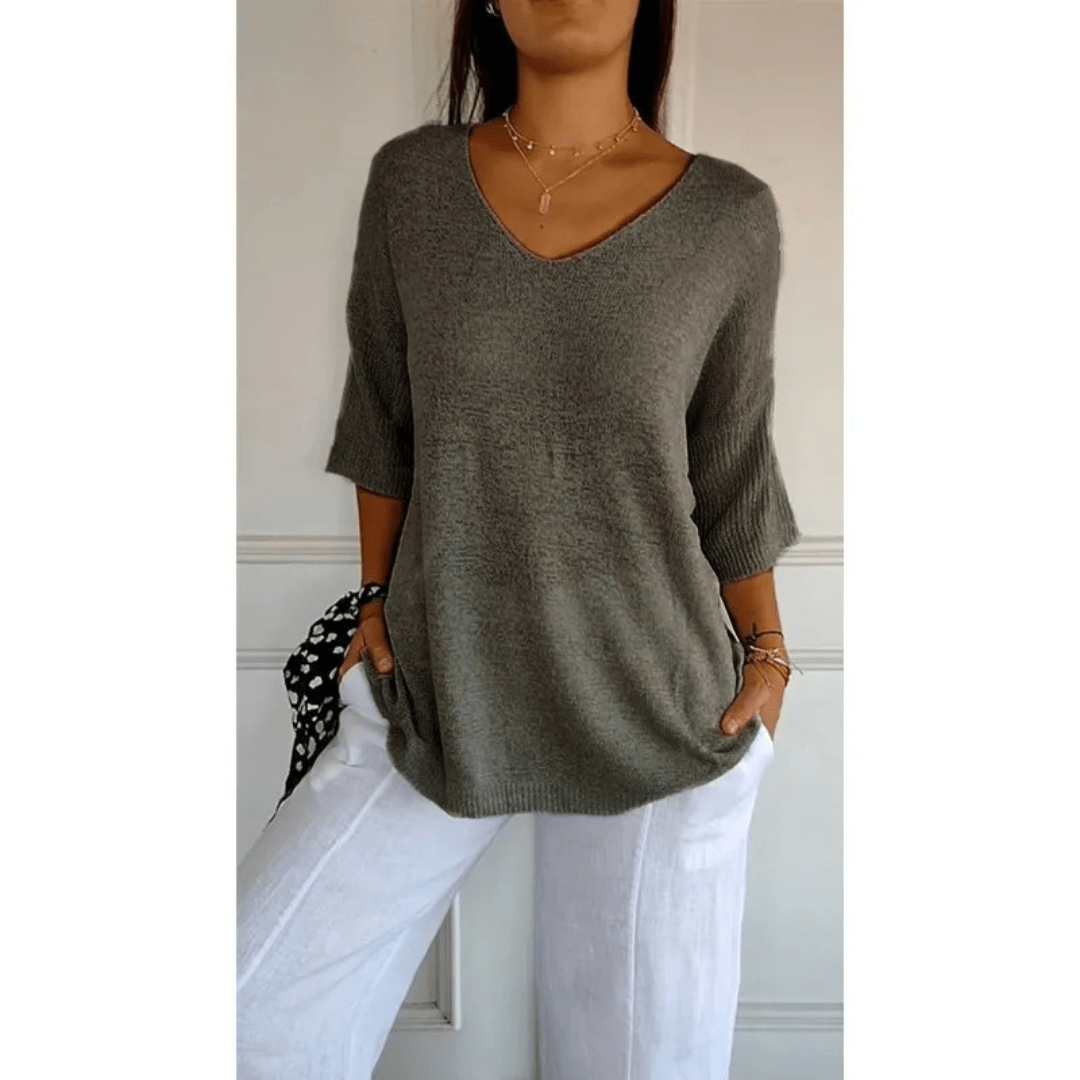 Libby V-Neck Relaxed Fit Tunic Top