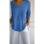 Libby V-Neck Relaxed Fit Tunic Top