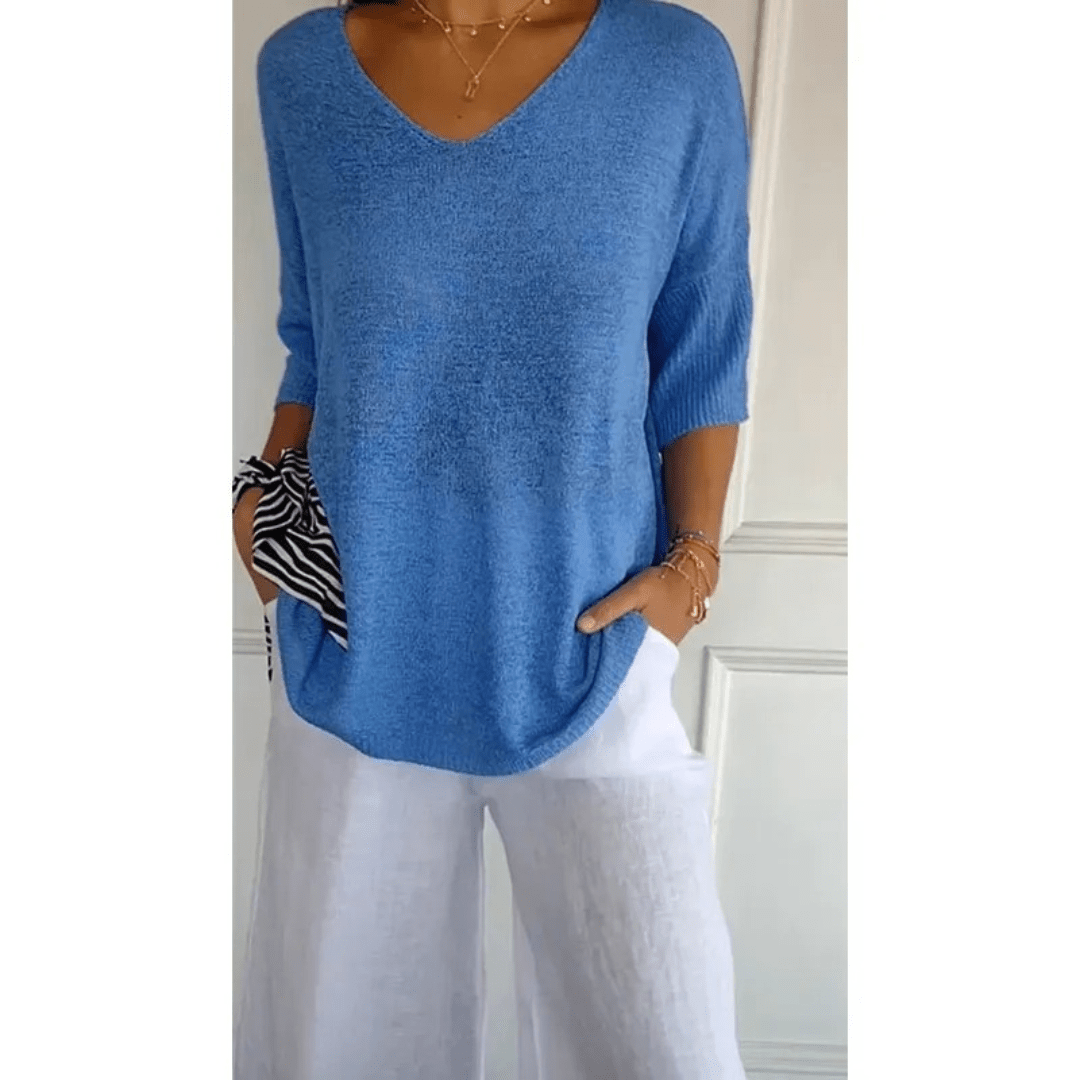 Libby V-Neck Relaxed Fit Tunic Top