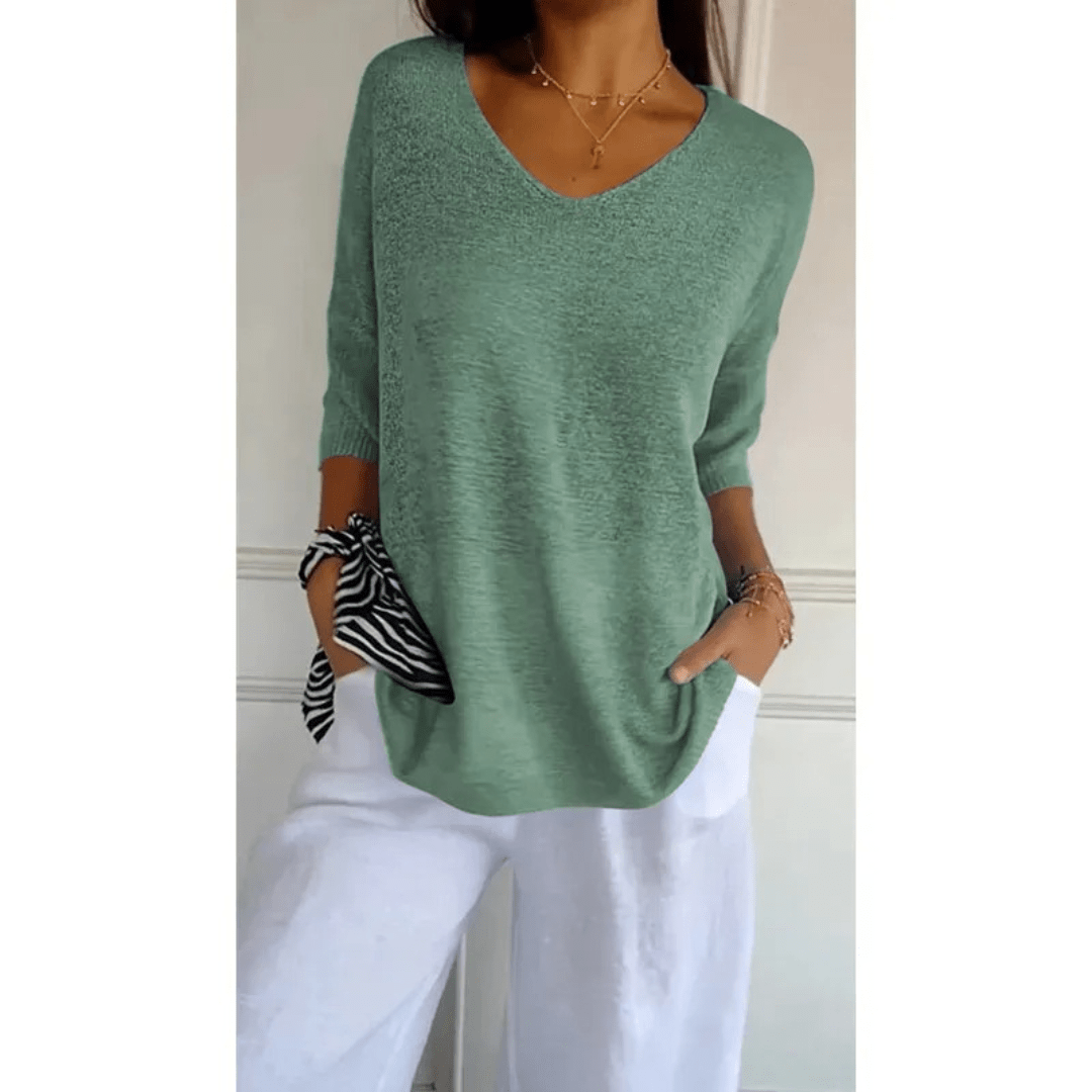 Libby V-Neck Relaxed Fit Tunic Top