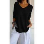 Libby V-Neck Relaxed Fit Tunic Top