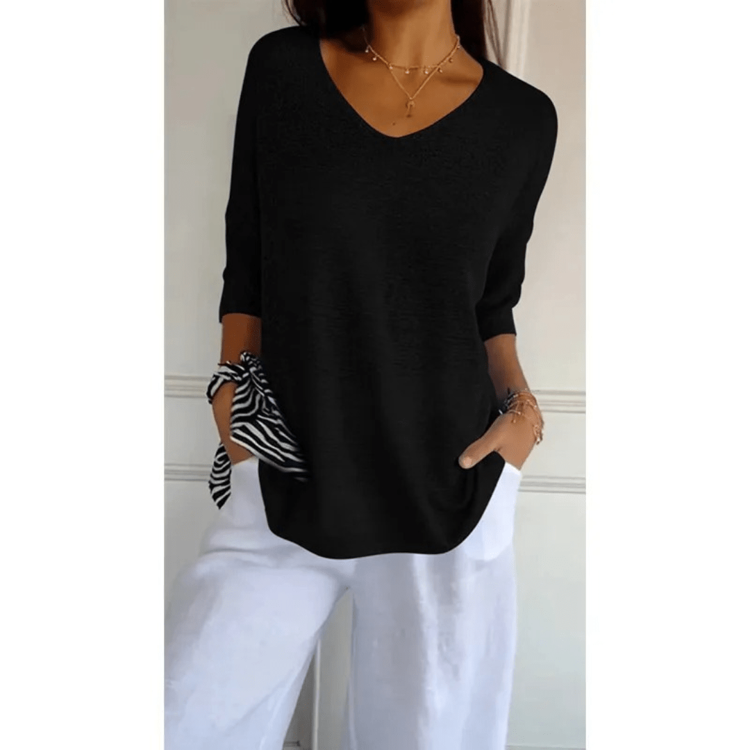 Libby V-Neck Relaxed Fit Tunic Top