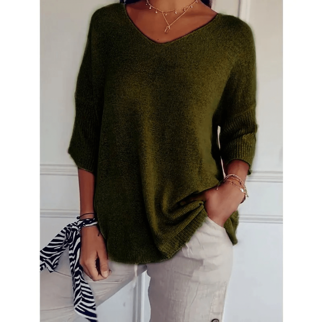 Libby V-Neck Relaxed Fit Tunic Top