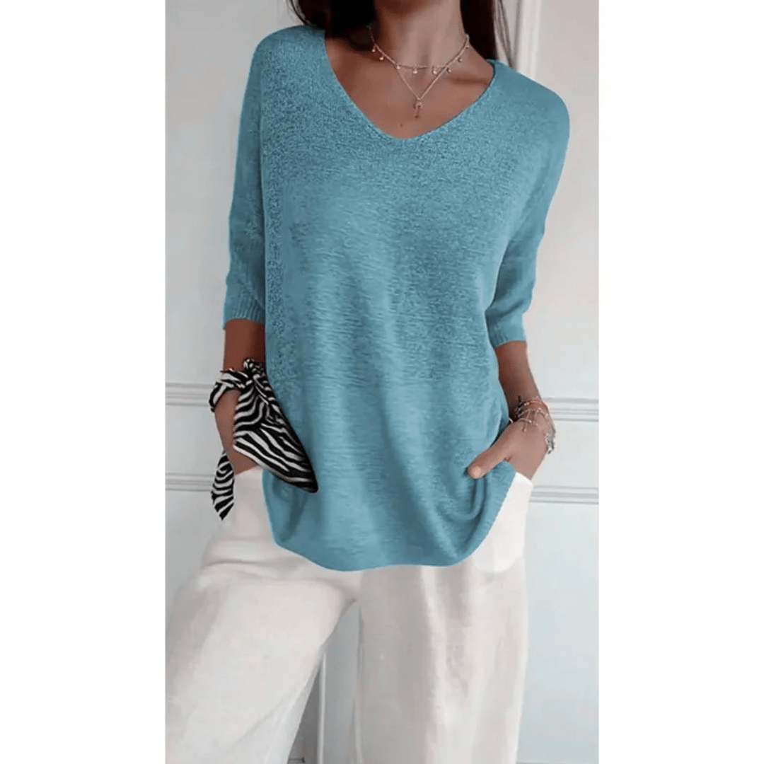 Libby V-Neck Relaxed Fit Tunic Top