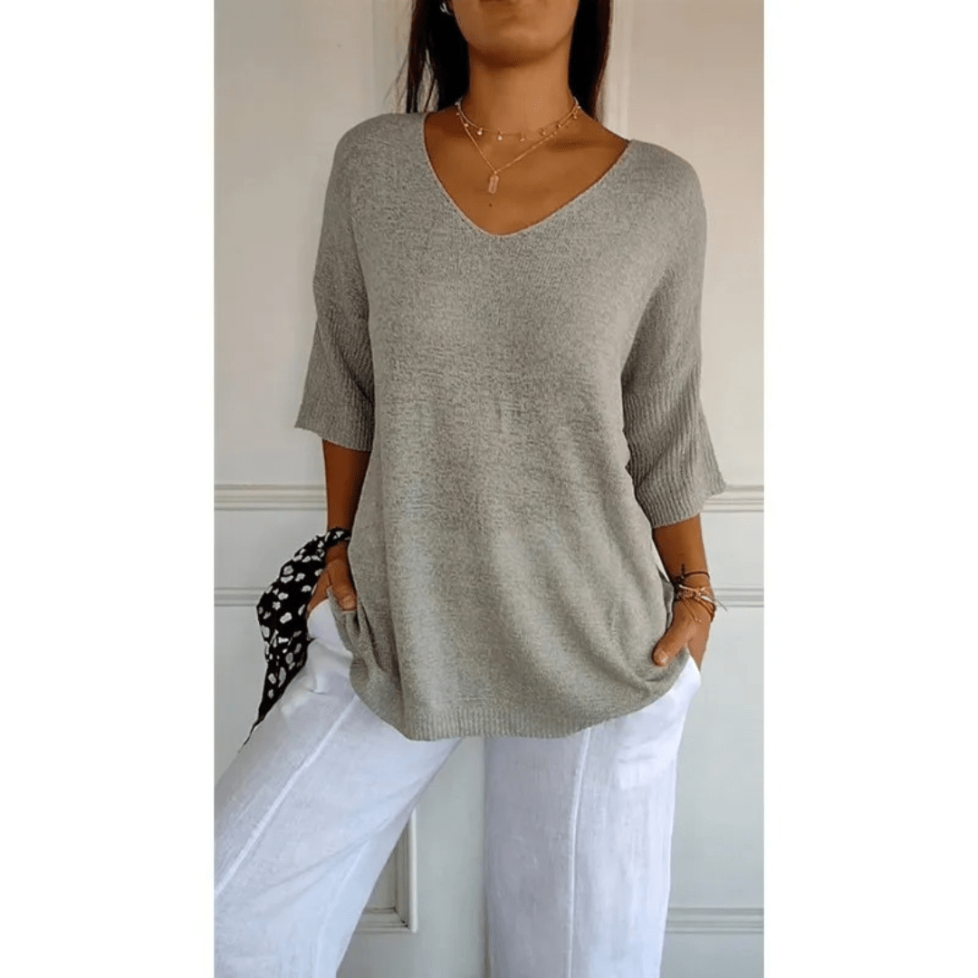 Libby V-Neck Relaxed Fit Tunic Top