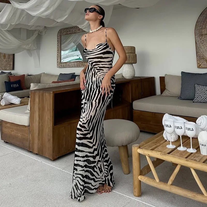 Cassandre V-Neck Slip Maxi Dress