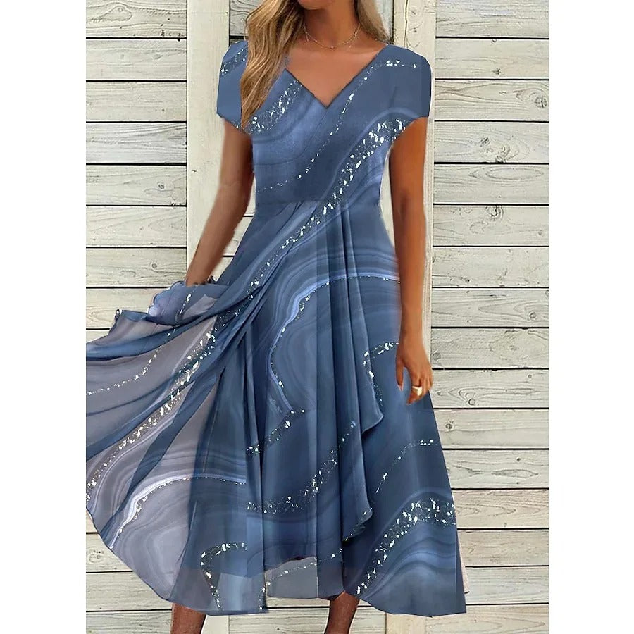 Emily V-Neck Midi Dress