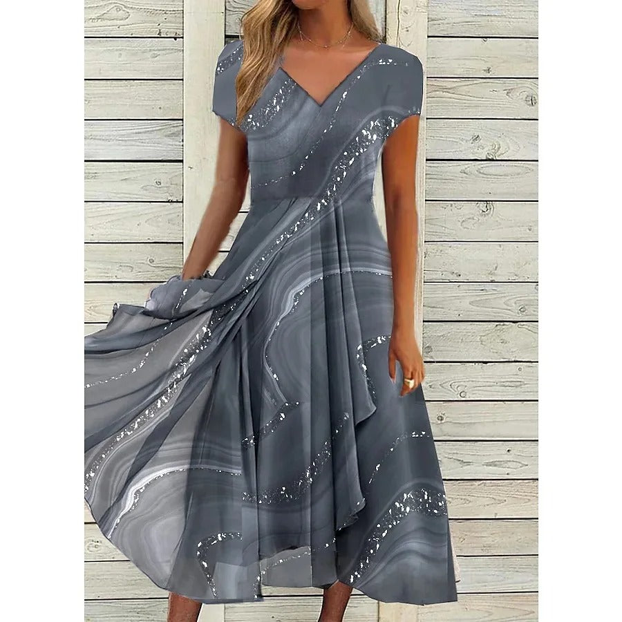 Emily V-Neck Midi Dress